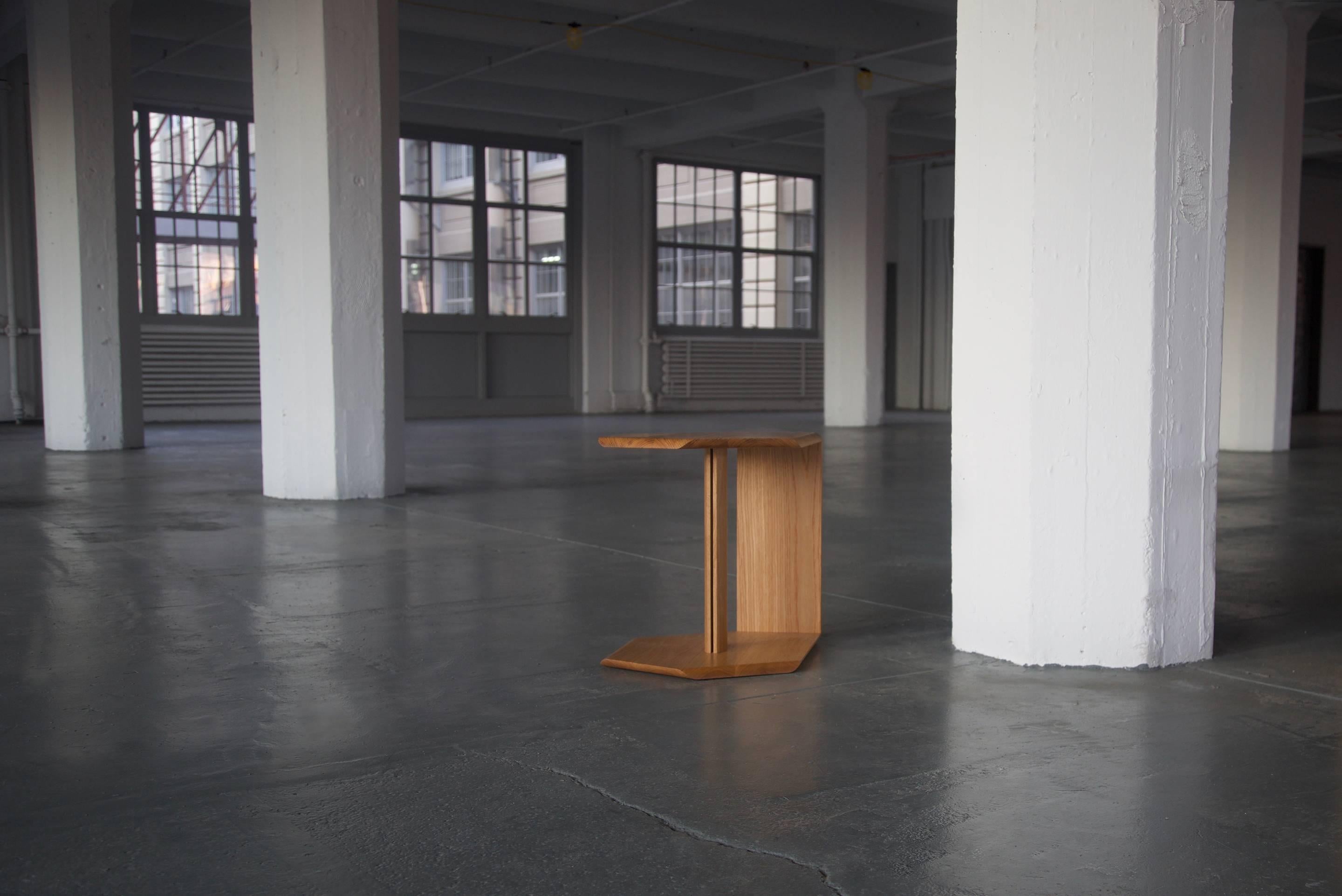 Geometric Solid Wood Reflecting Side Tables by BELLBOY In New Condition For Sale In Brooklyn, NY