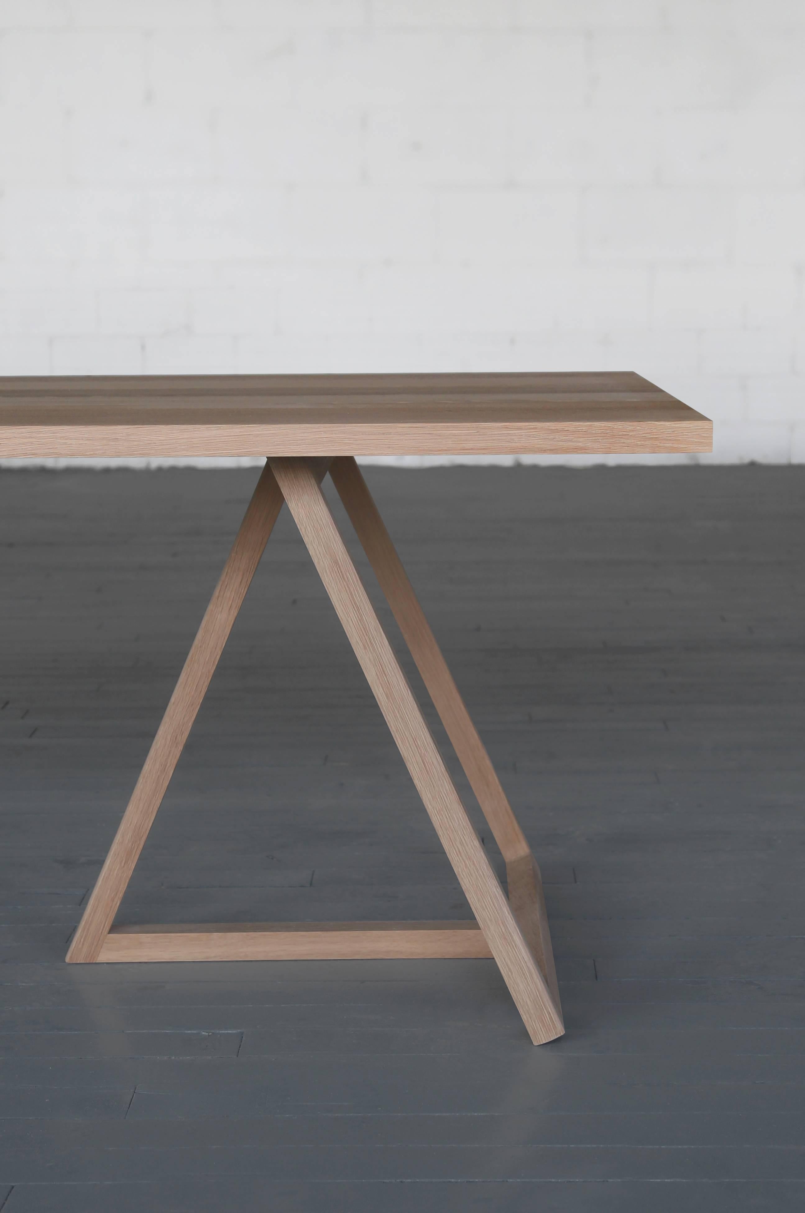 white oak dining table