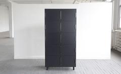 Nocturne Cabinet in Blue, with Blackened Steel Hardware