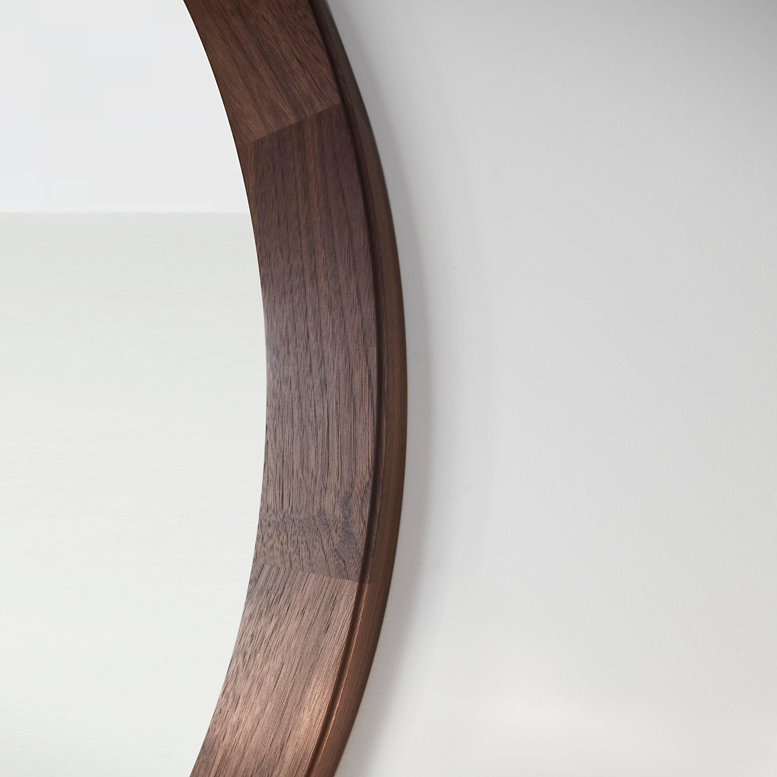 Hand-Crafted Cirque, Segmented Wood Mirror For Sale