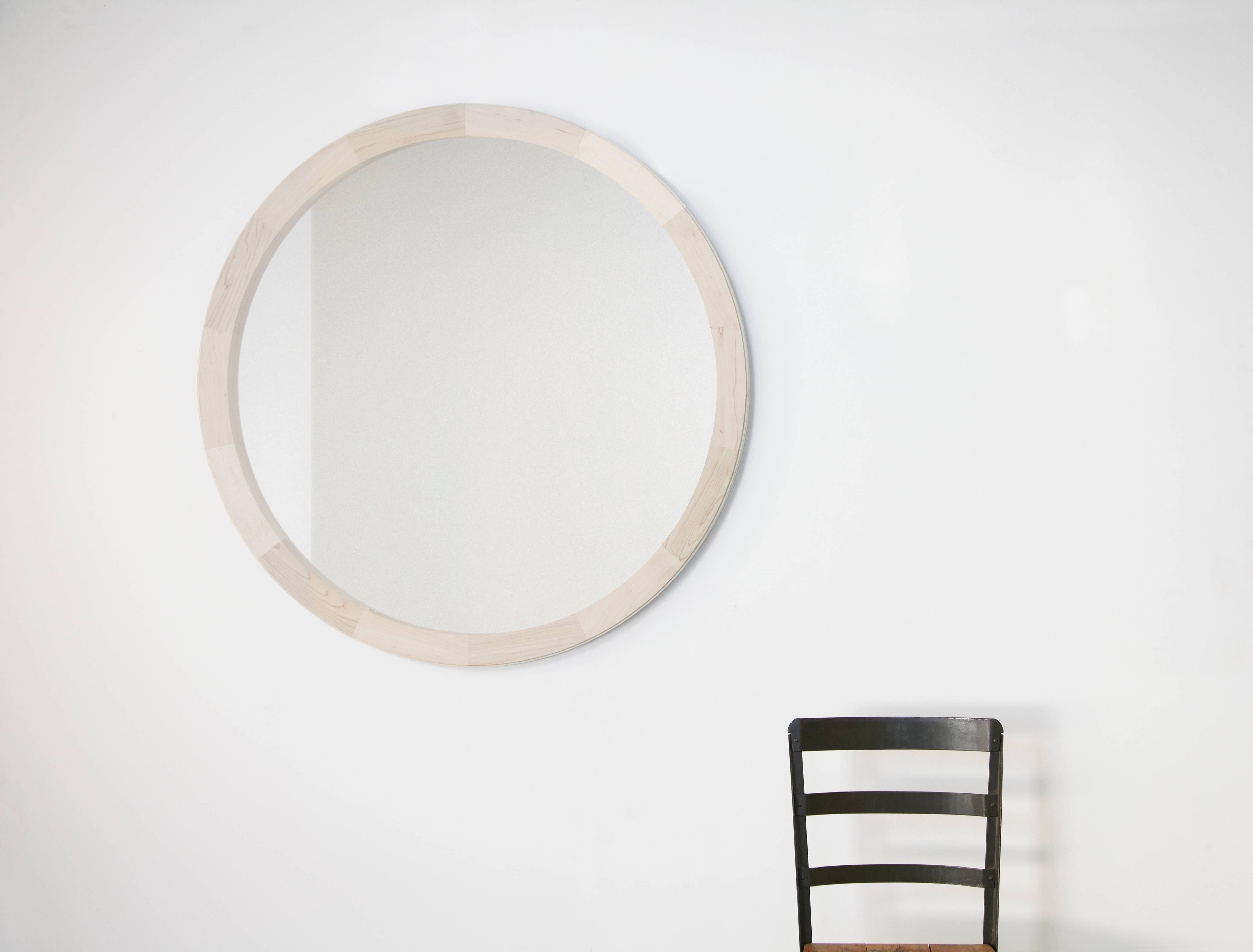 Cirque, Segmented Wood Mirror In New Condition For Sale In Brooklyn, NY