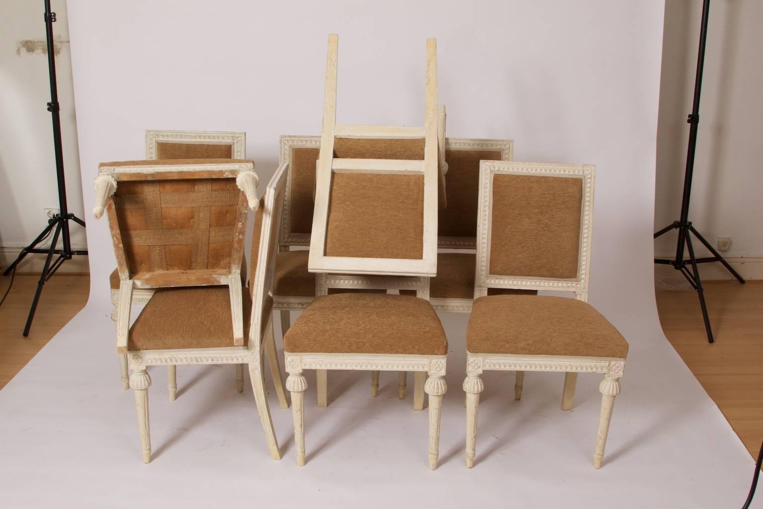 Swedish Chairs, Gustavian, Lindome, circa 1800 For Sale