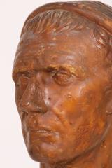 Sculpture, Head of a Roman Man, 19th Century, Plaster