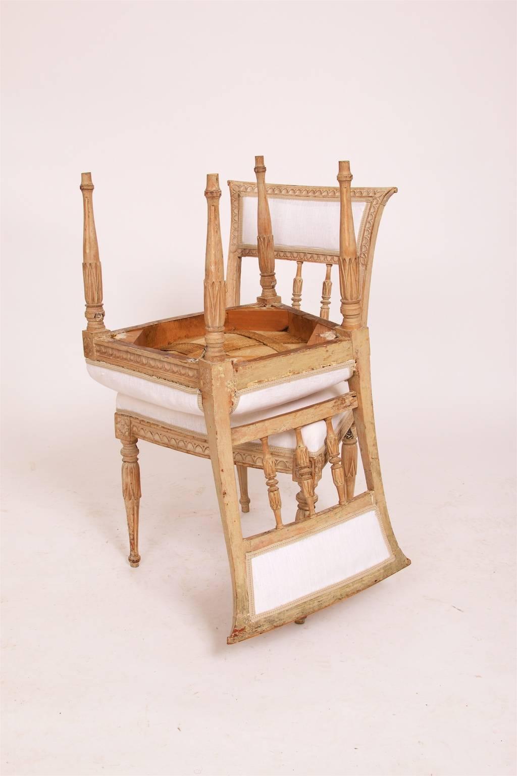 Swedish A Pair of Late Gustavian Chairs, Hallmarked circa 1810, Stockholm For Sale