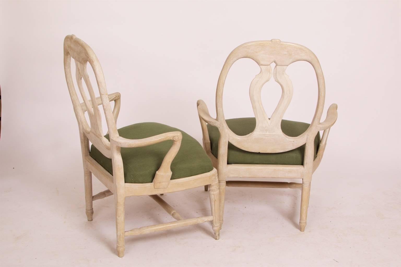Pair of Gustavian Armchairs, circa 1780, The Swedish Model, Sweden In Good Condition For Sale In Malmo, SE