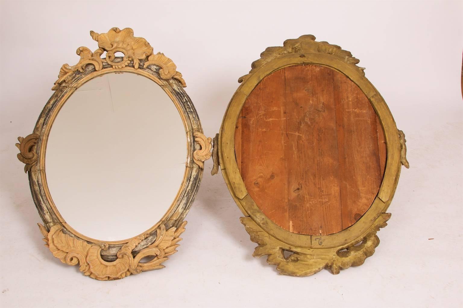 Pair of Italian mirrors, circa 1750.
 