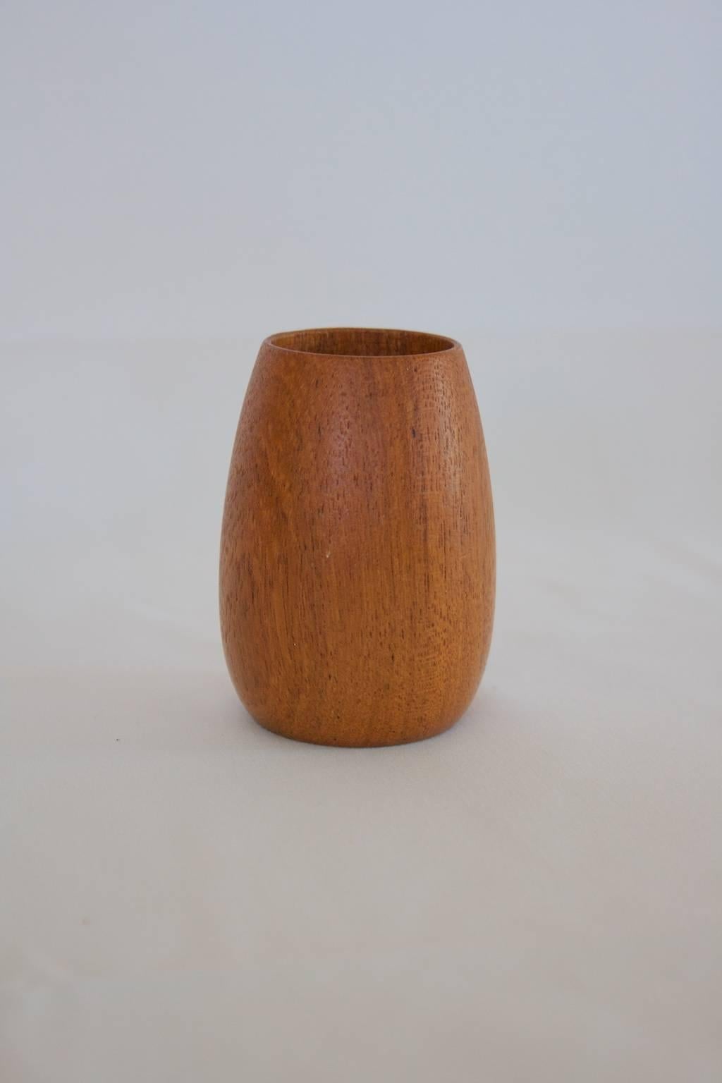 Wood Very Charming Small Rare Teak Bowl Design by Karl Holmberg For Sale