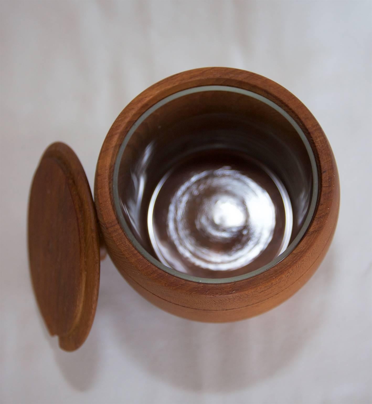 Mid-20th Century Swedish Teak Jar with Lid and Inner Cup by Ståko Stålkompaniet, 1960s-1970s For Sale