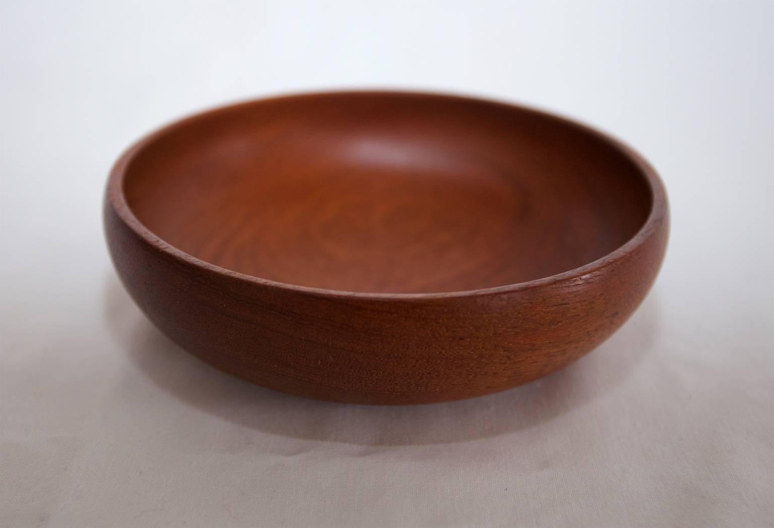 A Small Danish Elegant Teak Bowl by ESA in Denmark For Sale 1