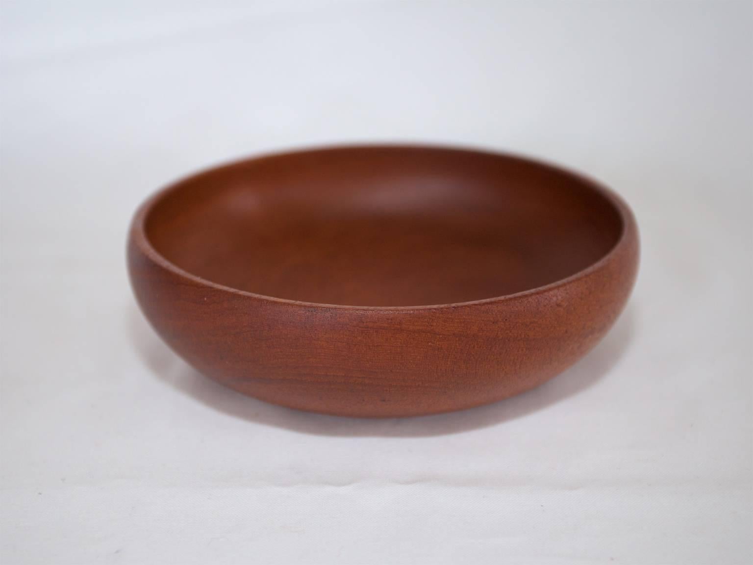A Small Danish Elegant Teak Bowl by ESA in Denmark For Sale 4