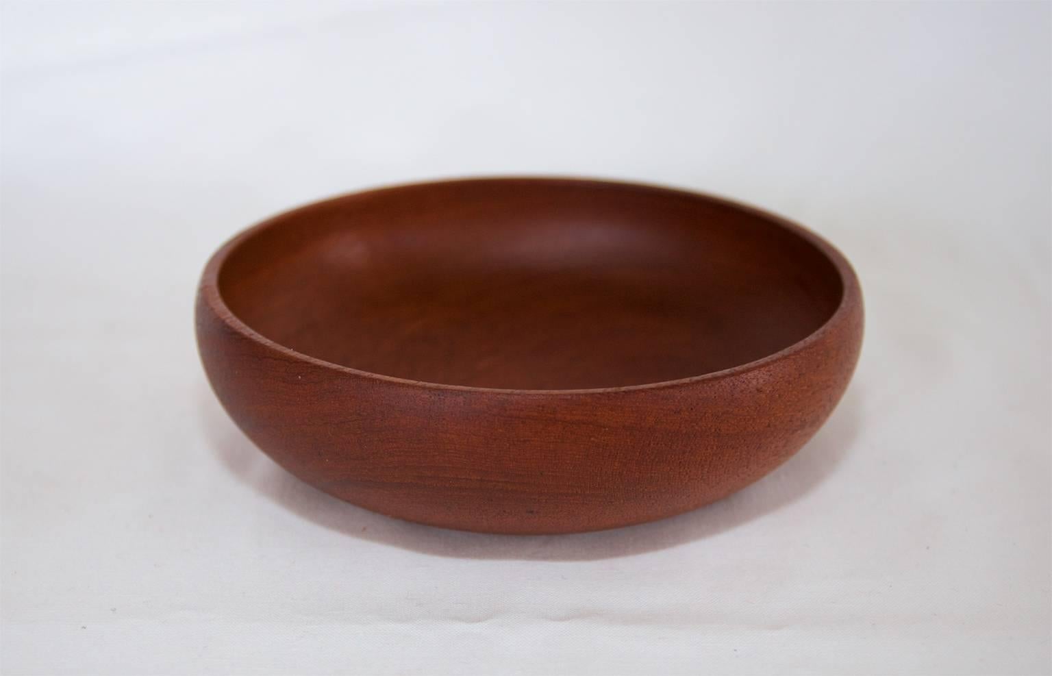 A Small Danish Elegant Teak Bowl by ESA in Denmark For Sale 5