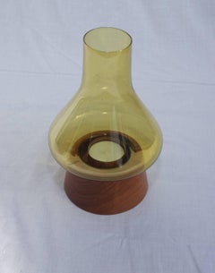 Candleholder, Teak, Glass and Copper by Karl Holmberg 1960s-1970s, Swedish