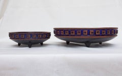 Two Beautiful Ceramic Plates by Eke Bjerén for Gabriel, Sweden 1964, Signed