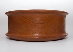 Large Double Rimmed Teak Bowl 1960s, Scandinavia