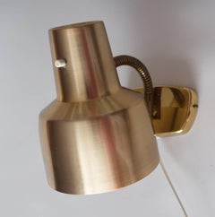 Wall Lamp in Brass and Anodized Aluminium, Sweden 1960s from Armaturhantverk