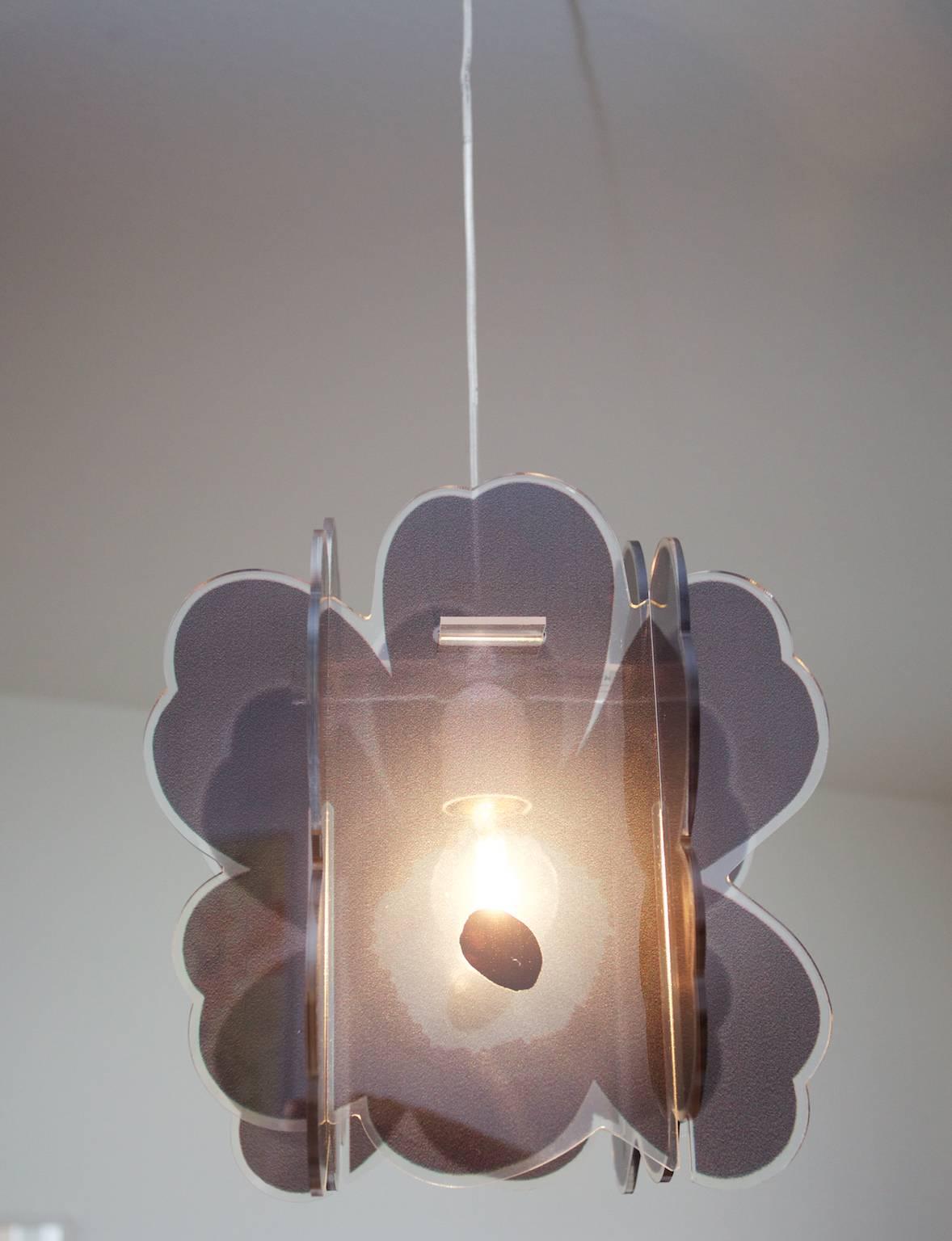Marimekko Unniko Pendant, Plexiglass with Print Finland For Sale 1