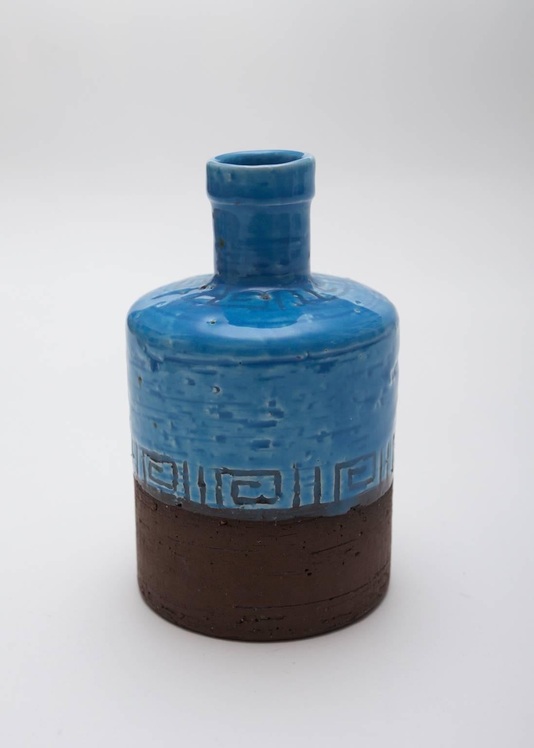 Small Ceramic Glazed Vase by Jie Gantofta Sweden, the Turquoise Series 1965-1969 In Excellent Condition For Sale In Malmo, SE