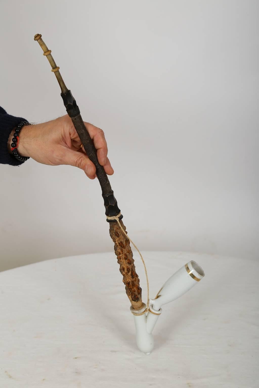 Porcelaine Tobacco Pipe, Swedish, 19th Century In Good Condition For Sale In Malmo, SE