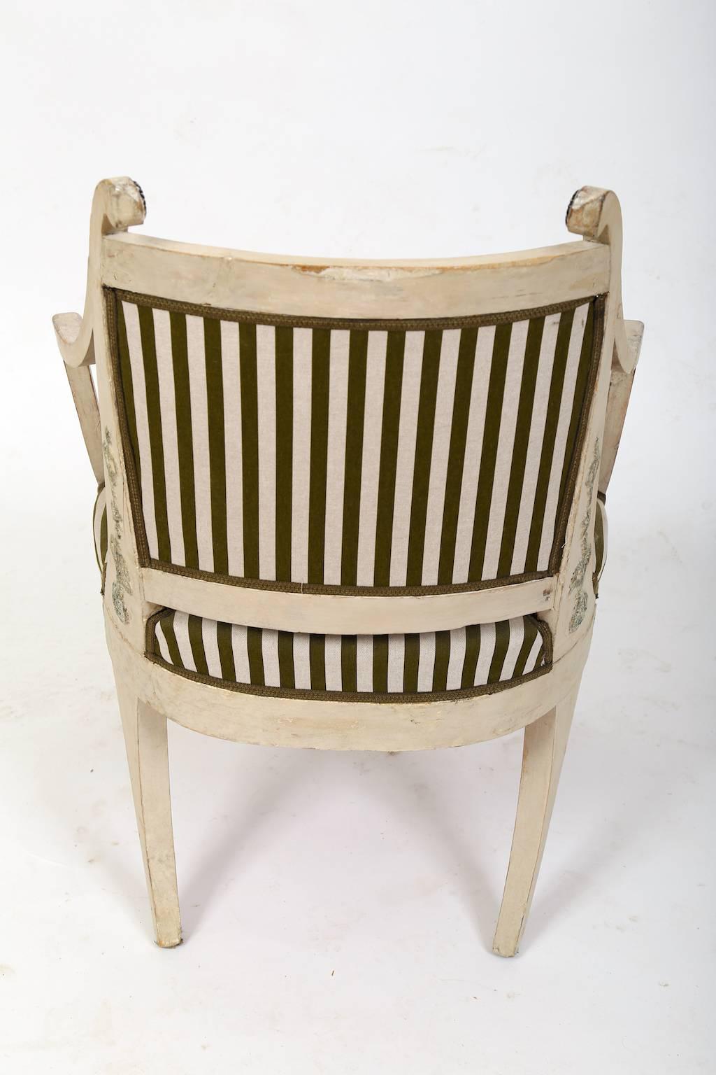 Armchair in the Style of the Royal Chairmaker Ephraim Ståhl, Sweden, 1815 For Sale 1