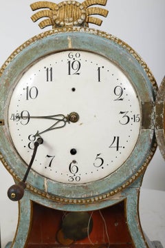 Wall Hanged Empire Clock by Zachris Persson, Sweden, Early 19th Century