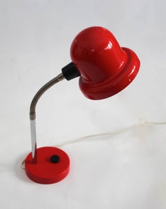 Red Elidus Table Lamp, 1970s, Sweden