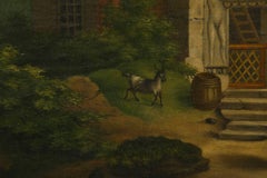 Painting on Reused Canvas of a Pastoral Landscape 1820, Russian or Finnish