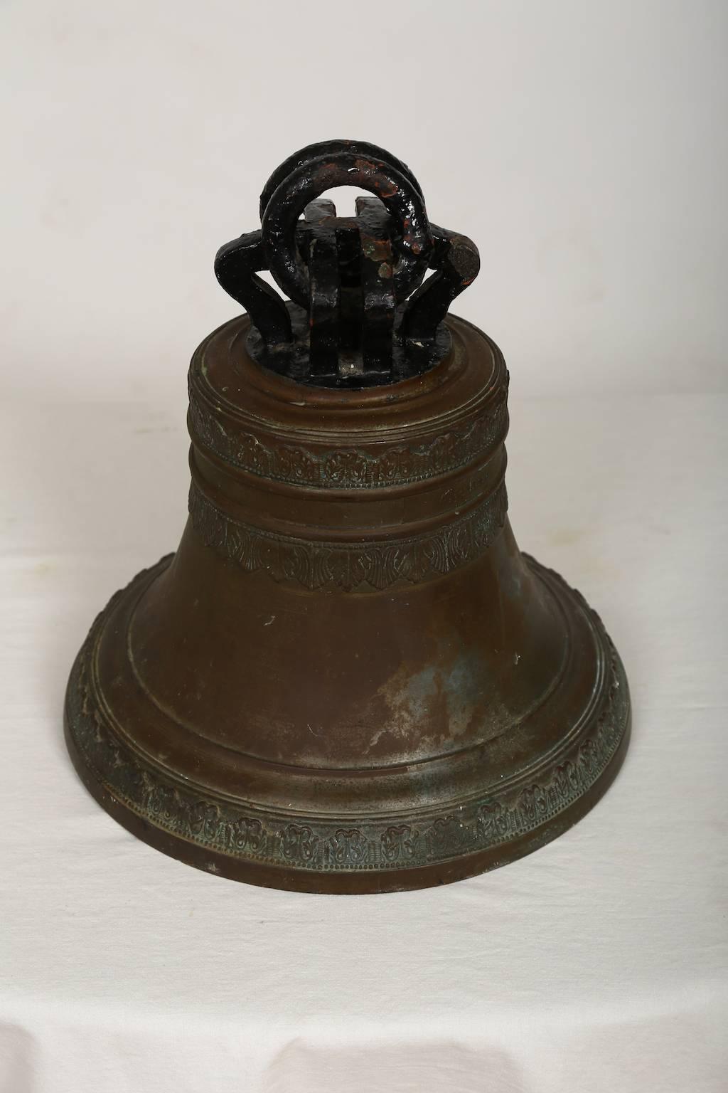 Brass Farm Bell, Late 19th Century, Cast by C. A. Norling, Jönköping, Sweden For Sale 2