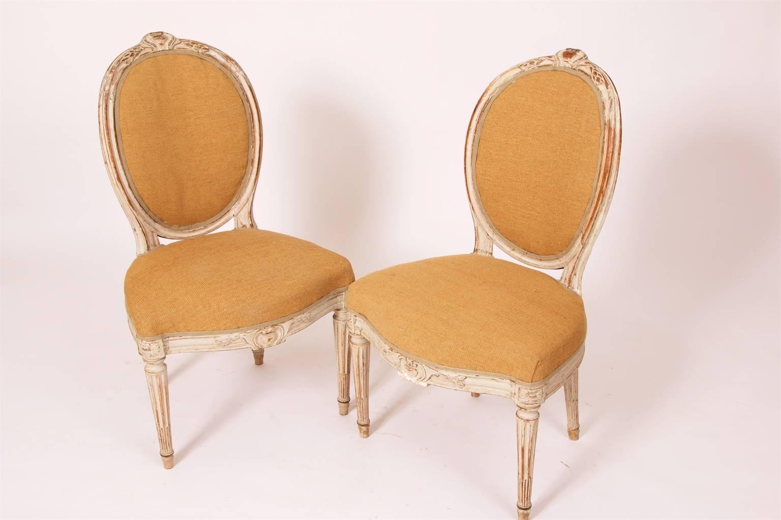 Pair of Georges Jacob Chairs, Paris, France, Louis XVI-Style, Stamped circa 1765 In Good Condition For Sale In Malmo, SE