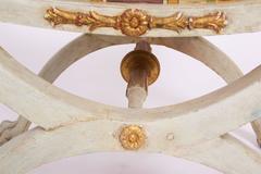 Banquettes a Pair with Lion Feet, Gilt and Painted, Late Gustavian circa 1800