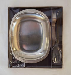 Danish Stelton Steel Ware, One Plate, Two Forks and a "Spoon", Original Package