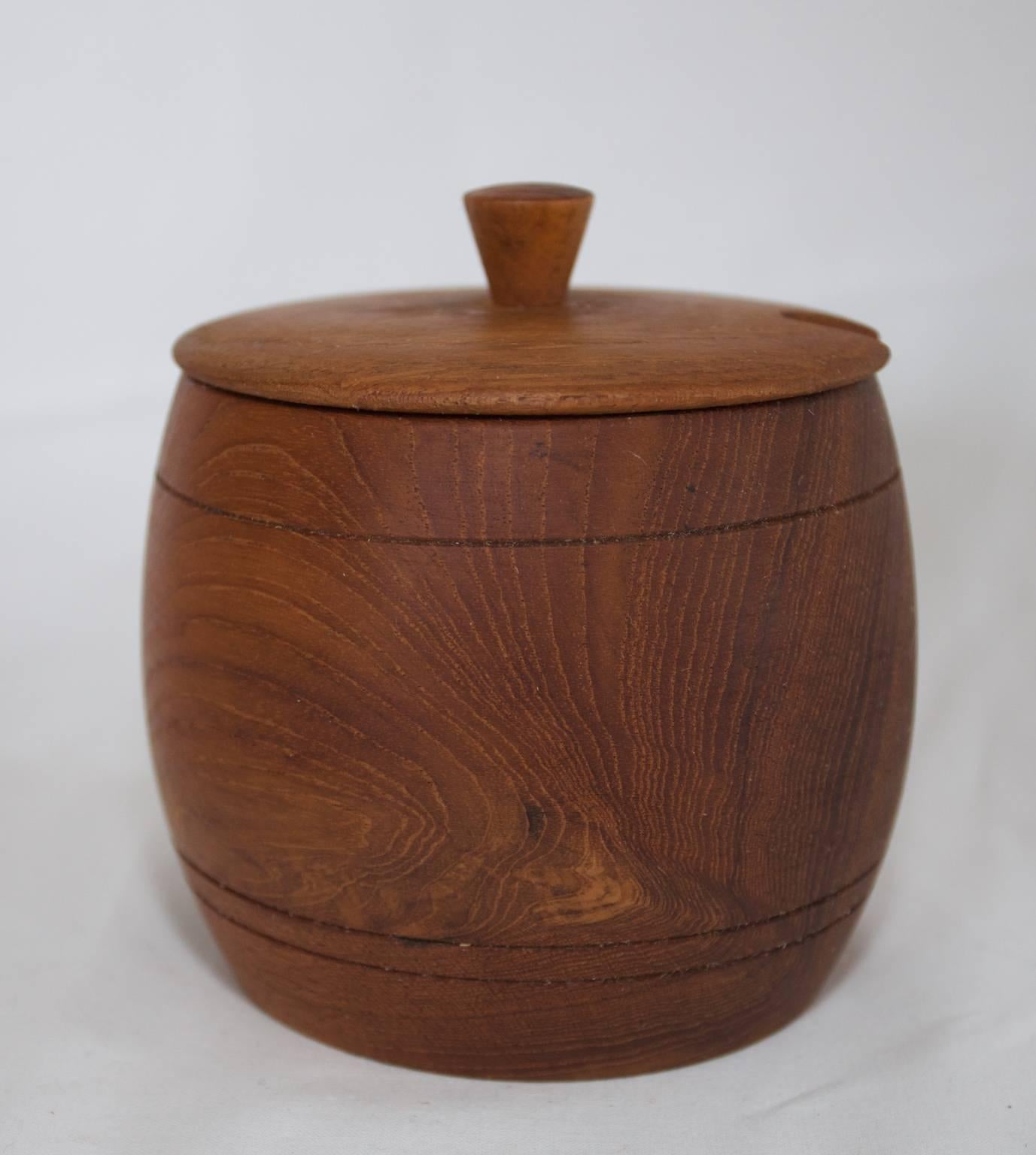 Swedish Teak Jar with Lid and Inner Cup by Ståko Stålkompaniet, 1960s-1970s For Sale 1