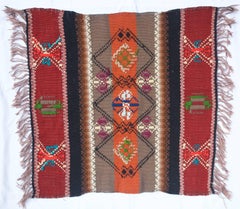 Table Cloth or Seat Cover 19th-20th Century, Handwoven, from Lönsboda, Sweden