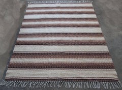 Swedish Traditional Handwoven Cotton Rug Rag, Probably from the 1960s