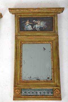 Pair of Empire Mirrors by Carl Gustav Fyrvald, Signed, Sweden, circa 1800