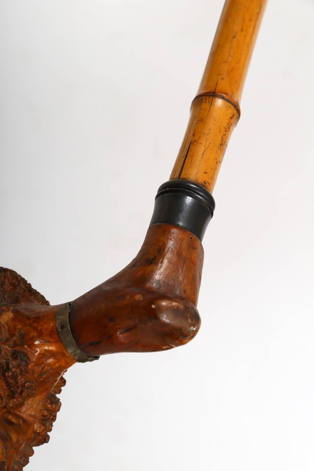 Empire Very Large Tobacco Pipe on Supporting Wheels, Sweden, 19th Century For Sale
