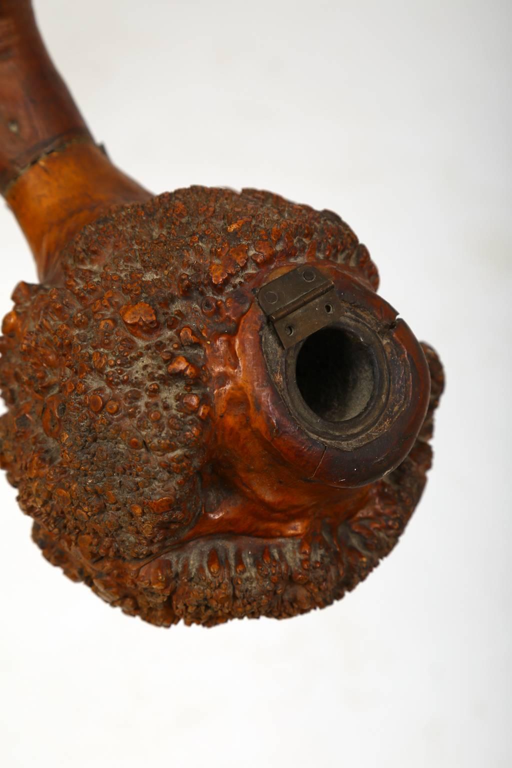 Mid-19th Century Very Large Tobacco Pipe on Supporting Wheels, Sweden, 19th Century For Sale