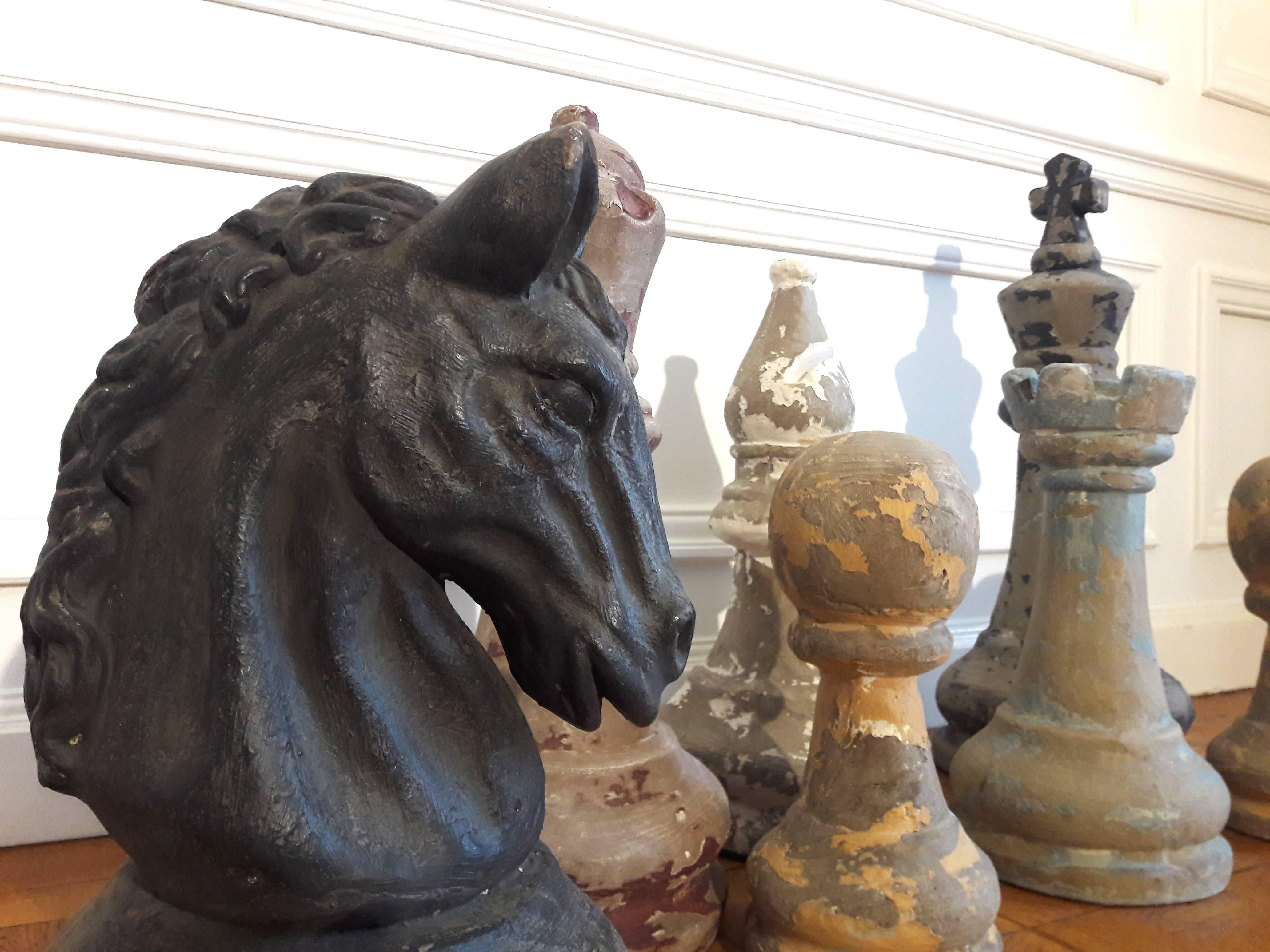large decorative chess pieces