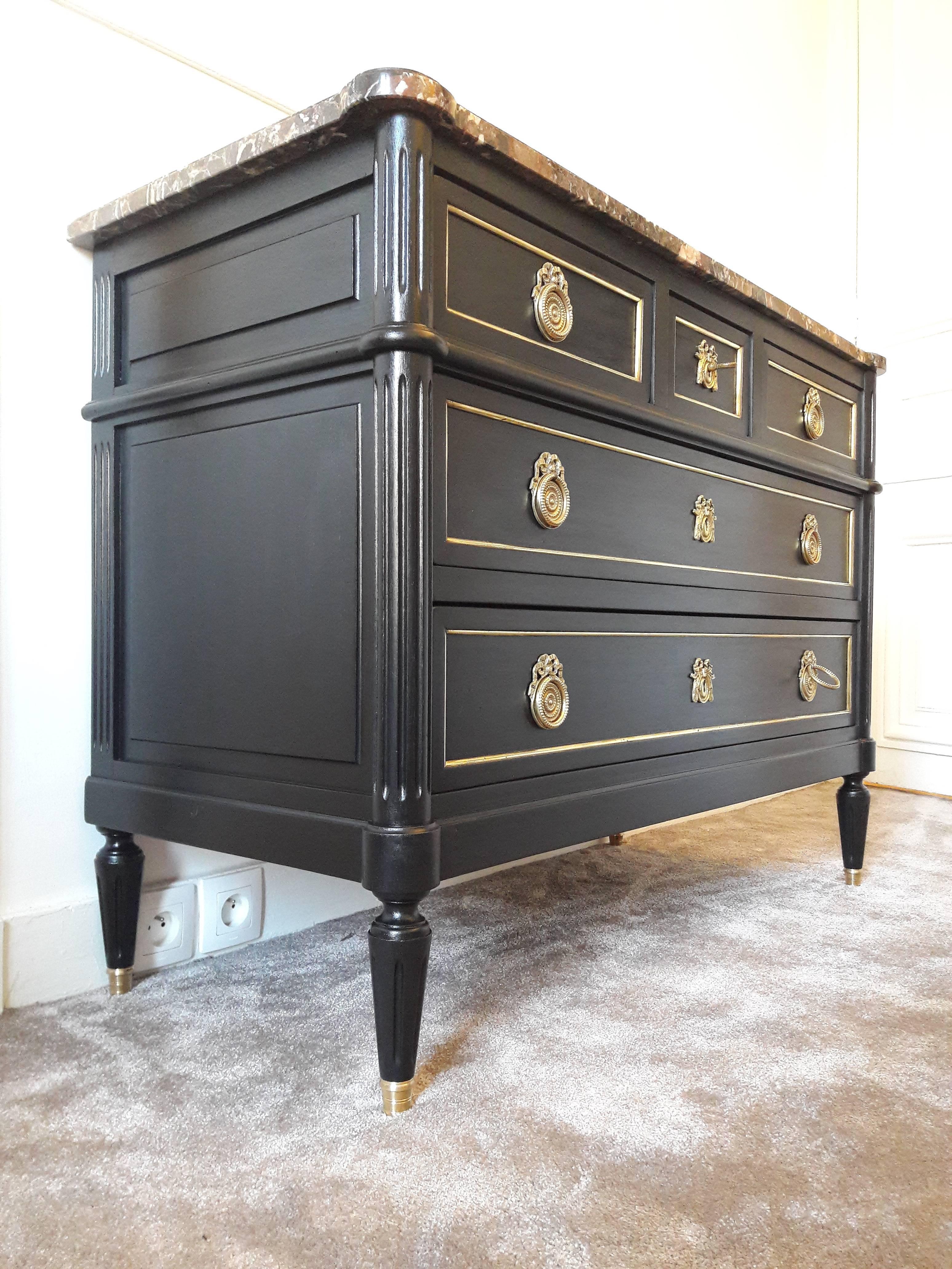 20th Century Antique French Louis XVI Style Chest of Drawers Commode