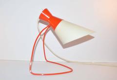 Napako Mid-Century Red and White Table Lamp, Josef Hurka, 1950s