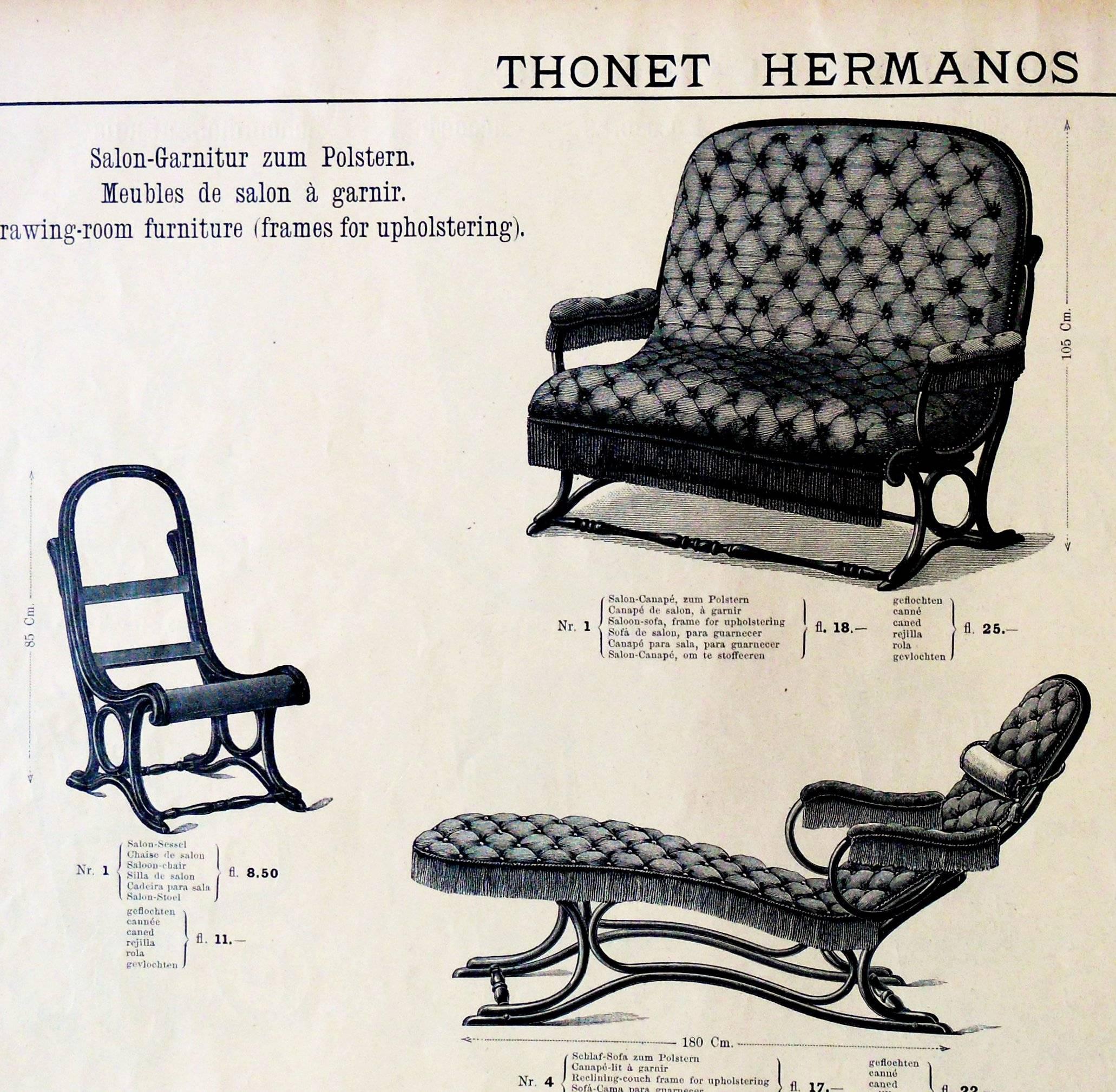 Lower and small armchair was included in the production program of the company Gebrüder Thonet in 1888. Marked with label Thonet, which is used between years 1861-1881. Original black polish.