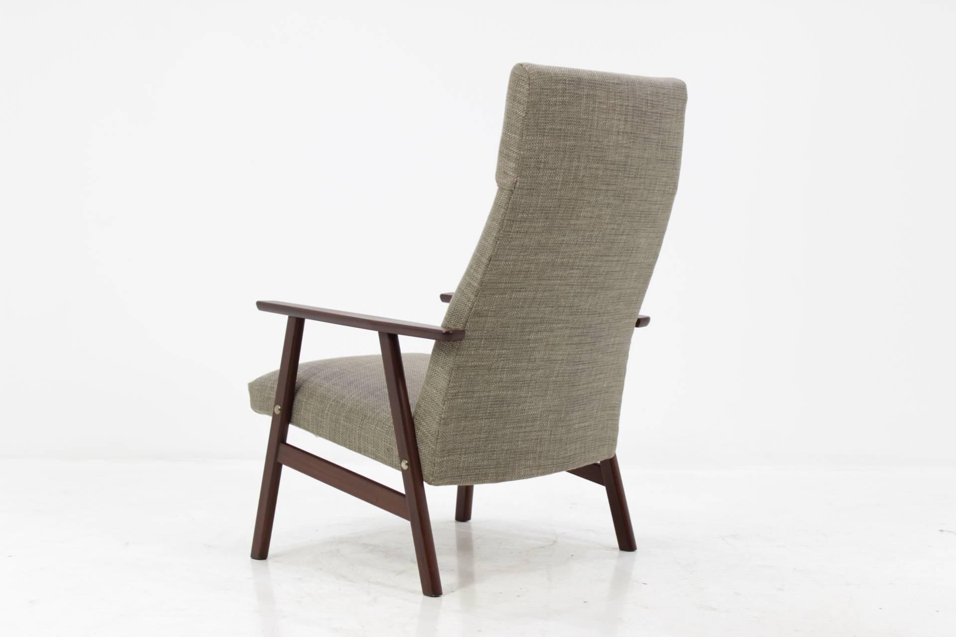 Danish Mid-Century Teak Highback Easychair, 1960s In Good Condition In Praha, CZ