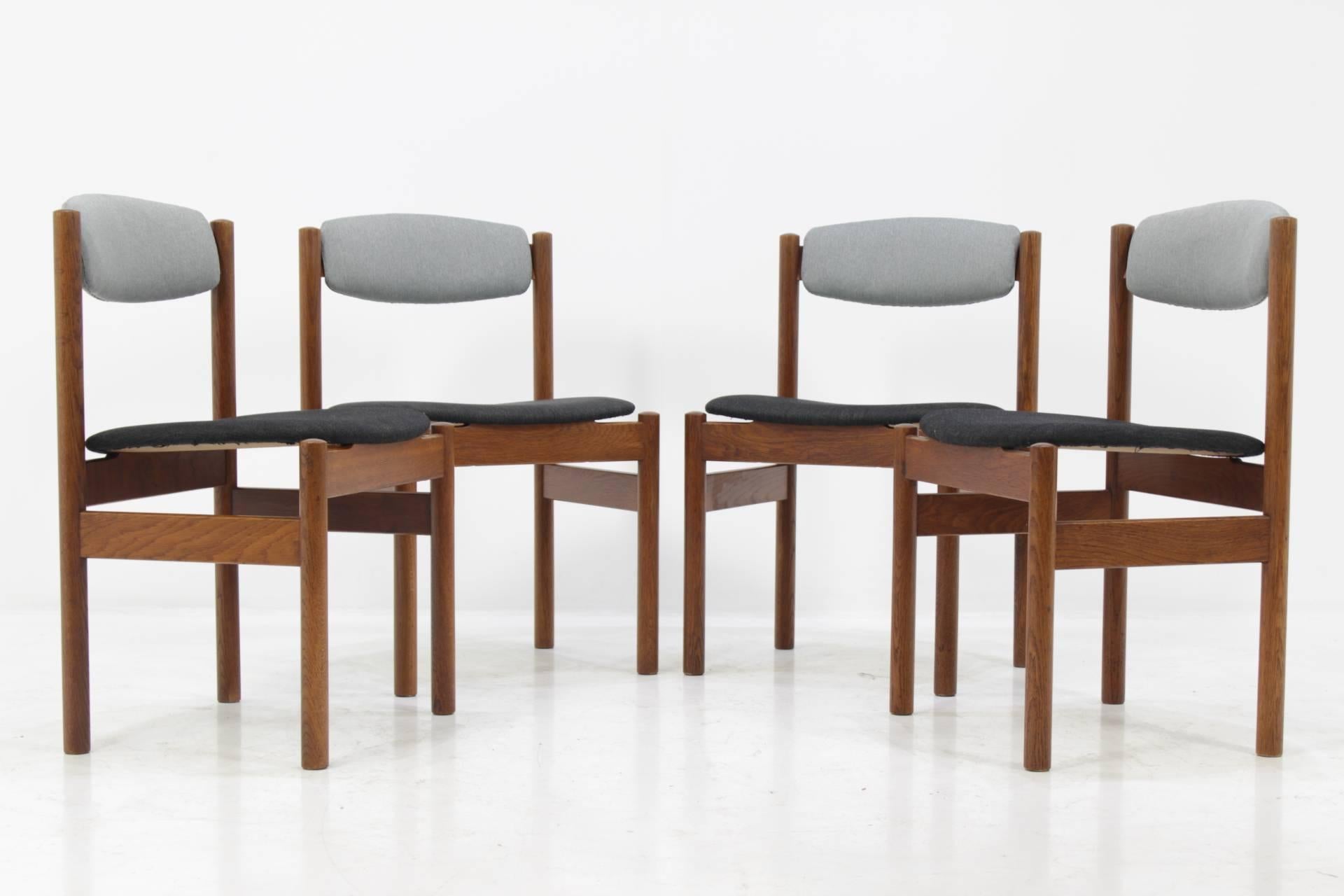 Set of Four Danish Oak Dining Chairs, 1960s 2