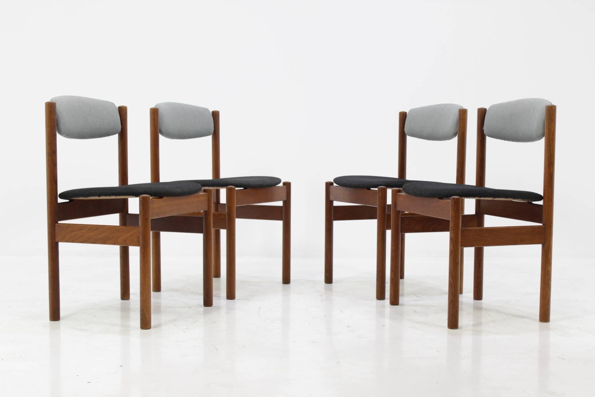 Mid-20th Century Set of Four Danish Oak Dining Chairs, 1960s