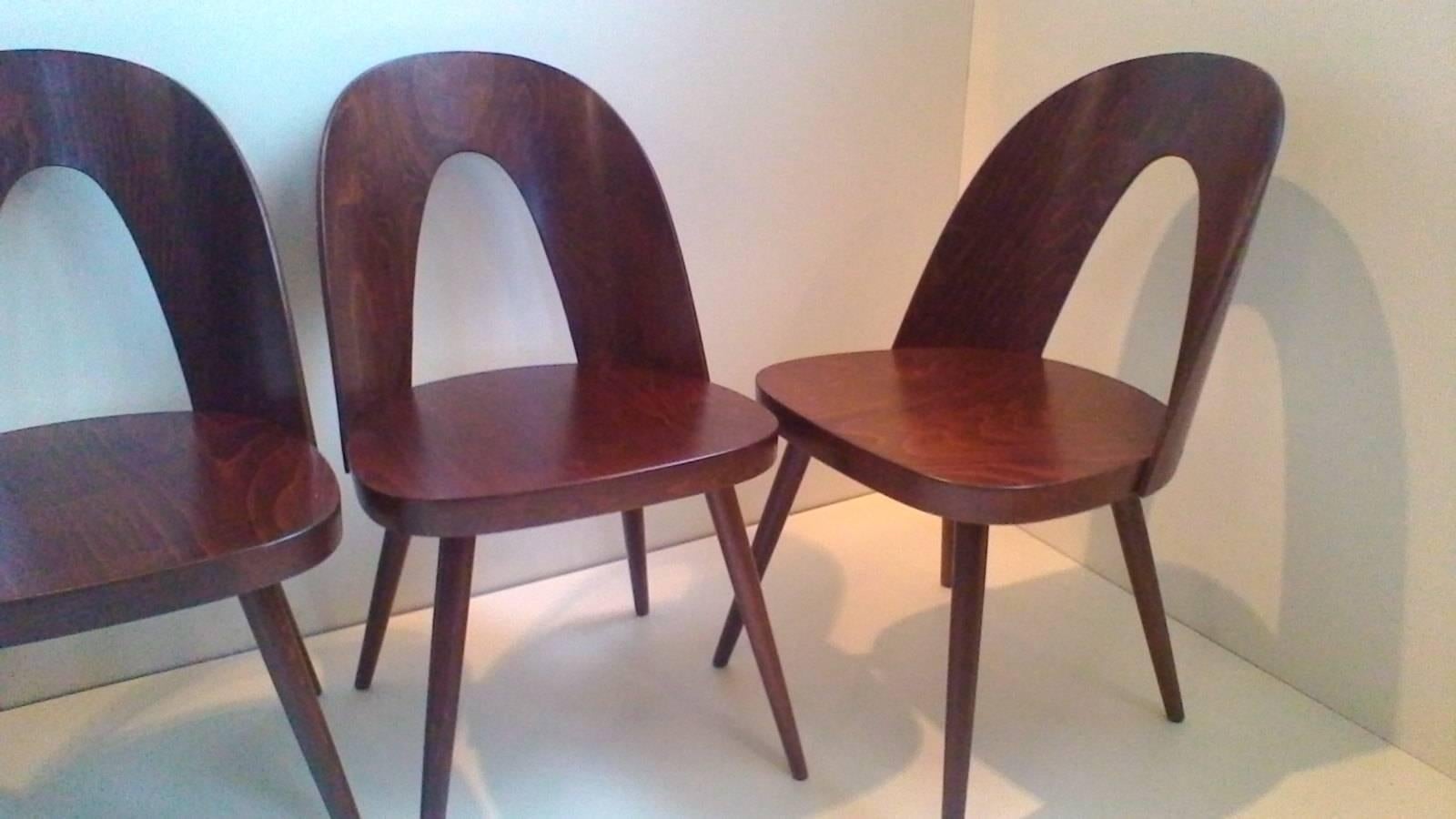 Those chairs were designed by Antonín Suman, produced by Tatra  Czechoslovakia in 1960's. Chairs are in very good restored condition.