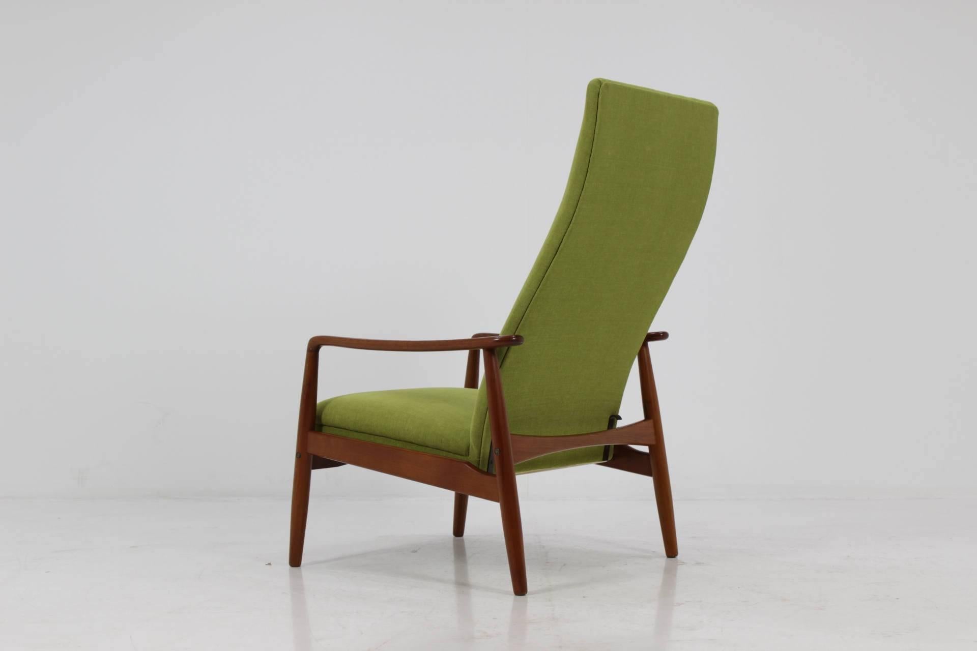 Danish Reclining Lounge Chair by Søren Ladefoged, 1960