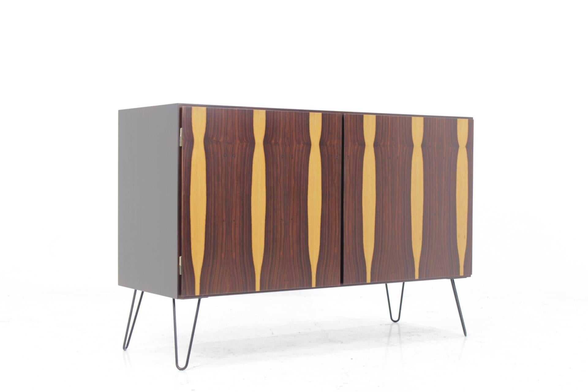 Mid-Century Modern Upcycled Palisander Sideboards on Hairpin Legs
