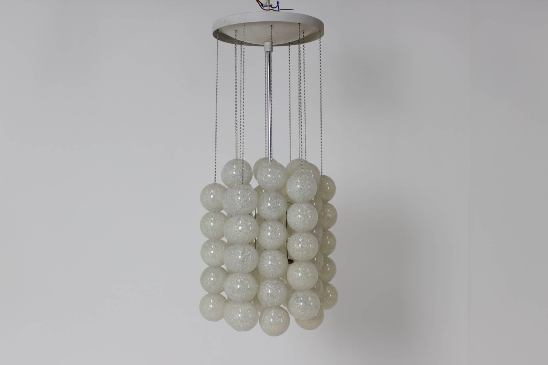 This rare pendant lamp was produced in 1960s in Czechoslovakia by Napako in 1970s.
Every plastic ball has 7.5cm in diameter.
Very good original condition.