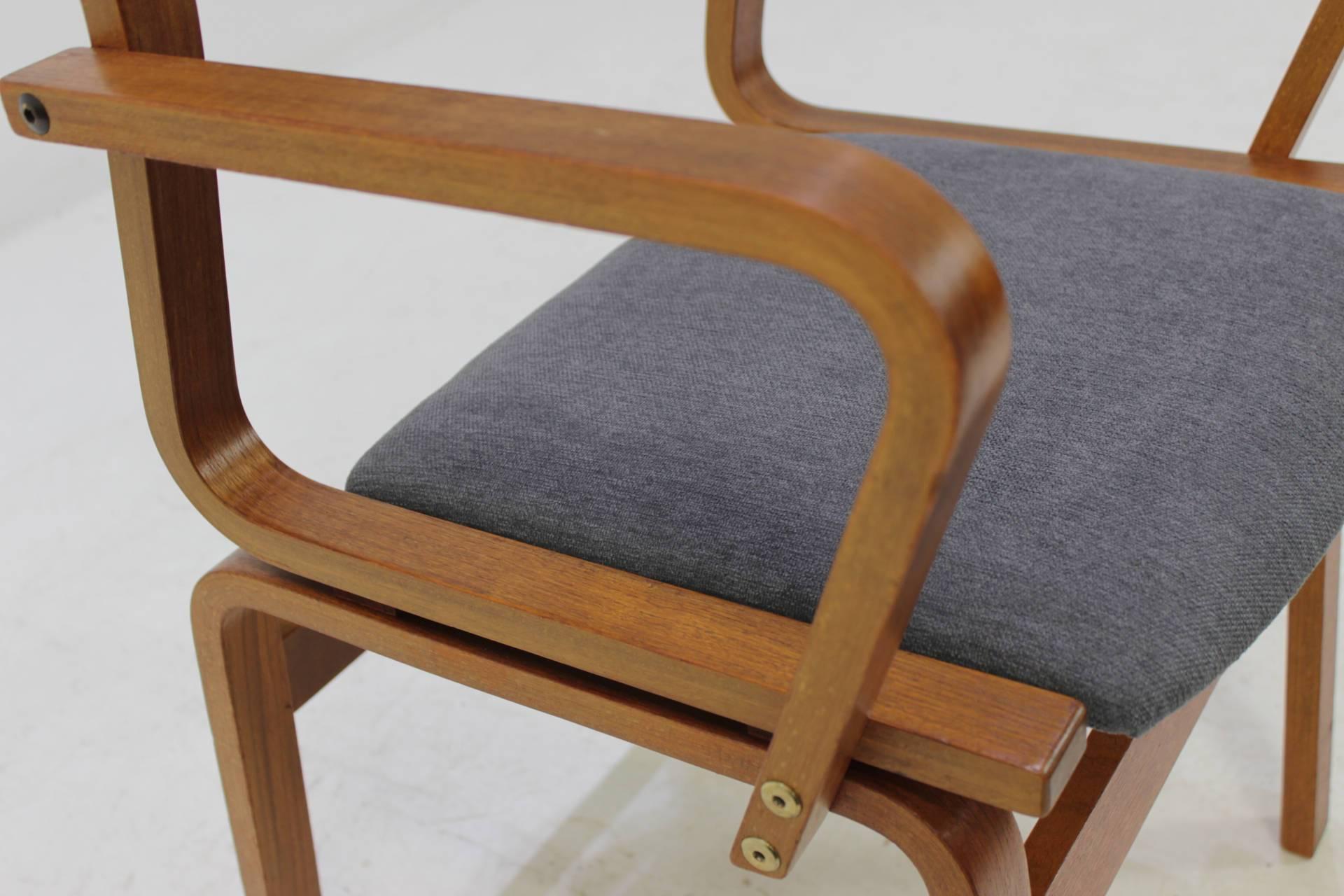 Set of Six Teak Danish Bentwood Plywood Chairs 3