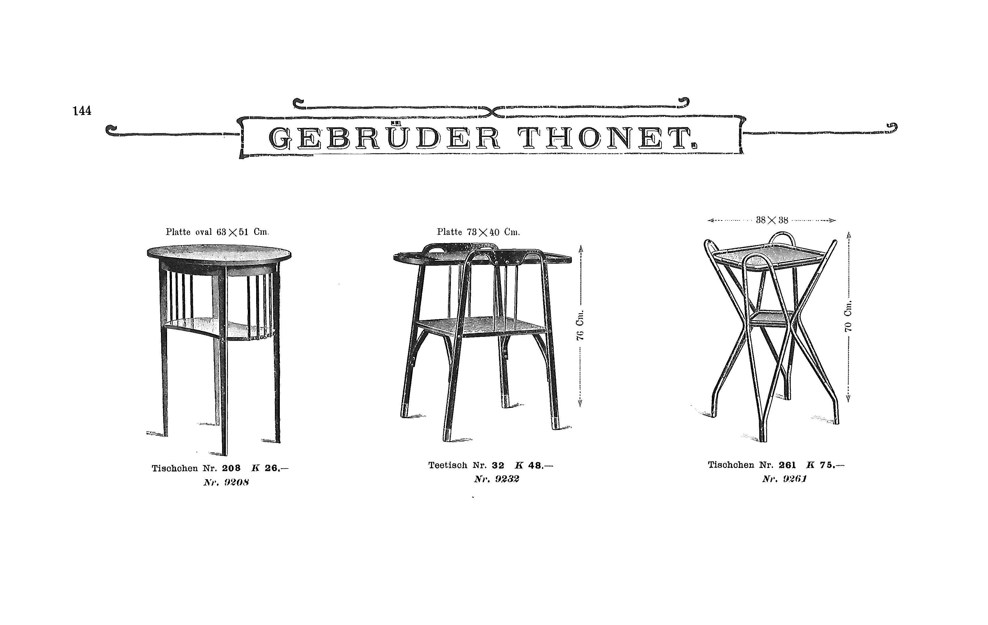 Viennese Art Nouveau Table Thonet Nr.208, circa 1904 3