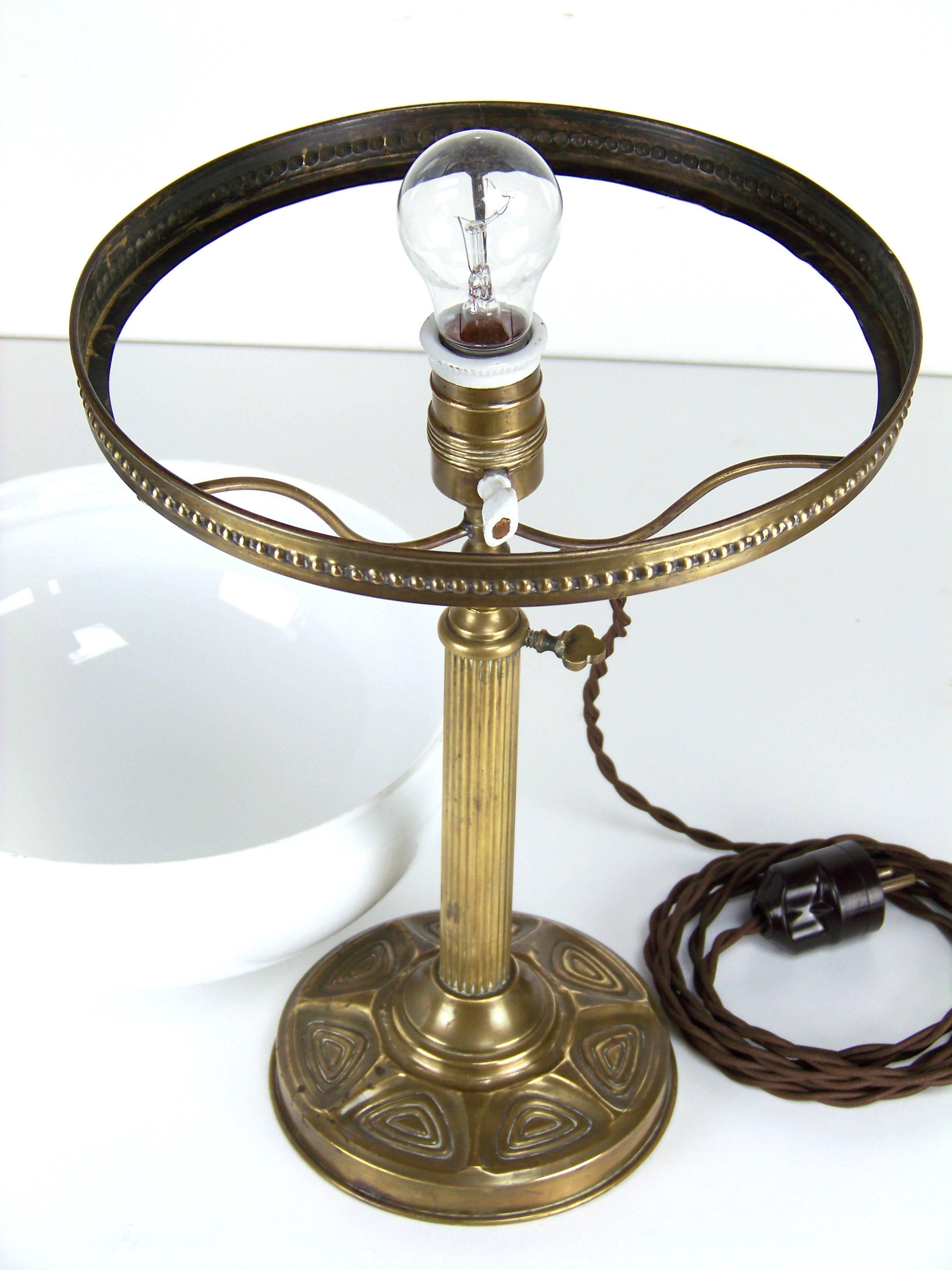 Brass Art Nouveau Table Lamp, circa 1910